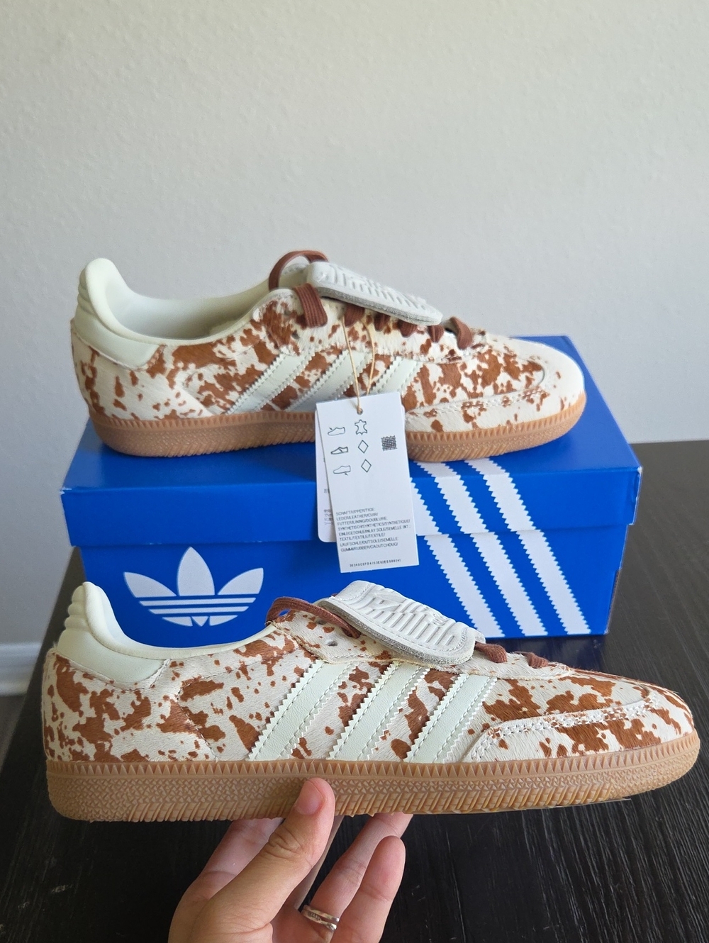 NWT Adidas Women's Samba LT 'Cow Print' Shoes JS3931 - Picture 3 of 14